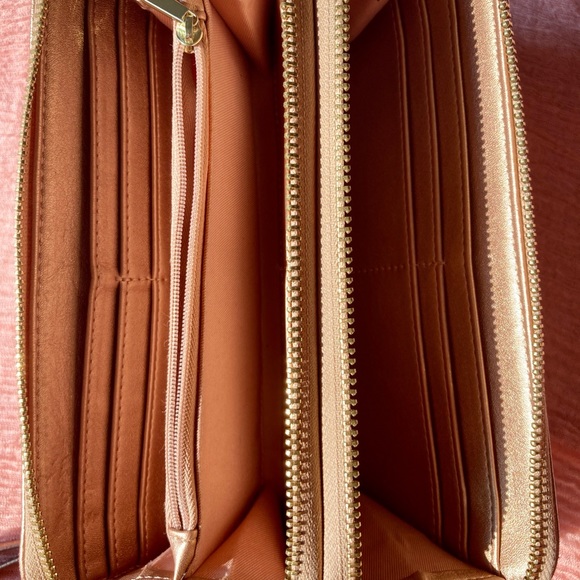 Rose Gold Faux Leather Wristlet - Picture 3 of 3